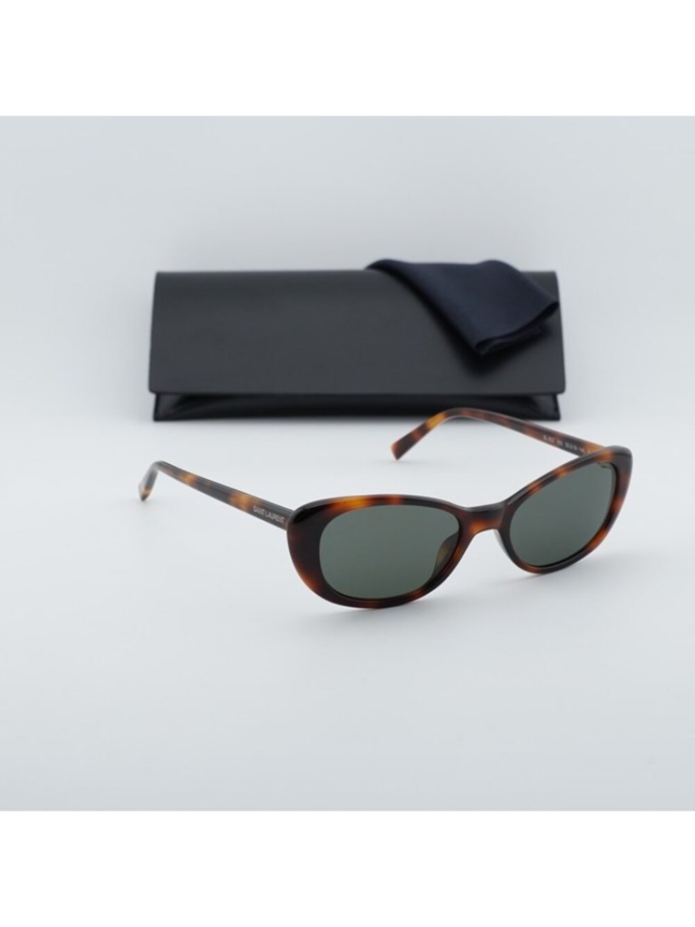 Saint Laurent SL822 002 Sunglasses Havana Cat Eye Frame, Grey Lenses - Picture 11 of 11